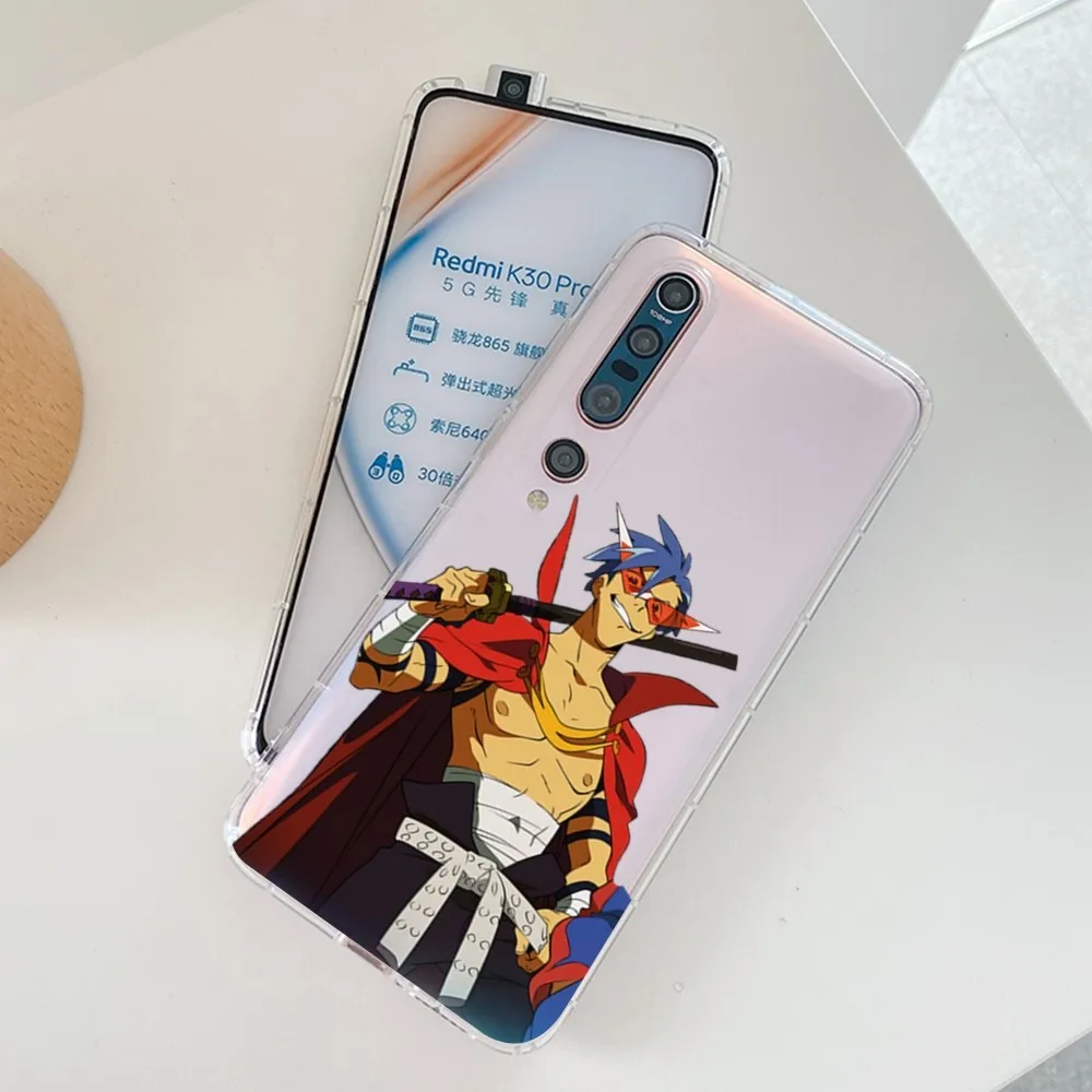 Gurren Lagann Phone Case For Samsung S 20 21 22 23 for Redmi Note7 8 9 10 for Huawei P20 30 40 Clear Case