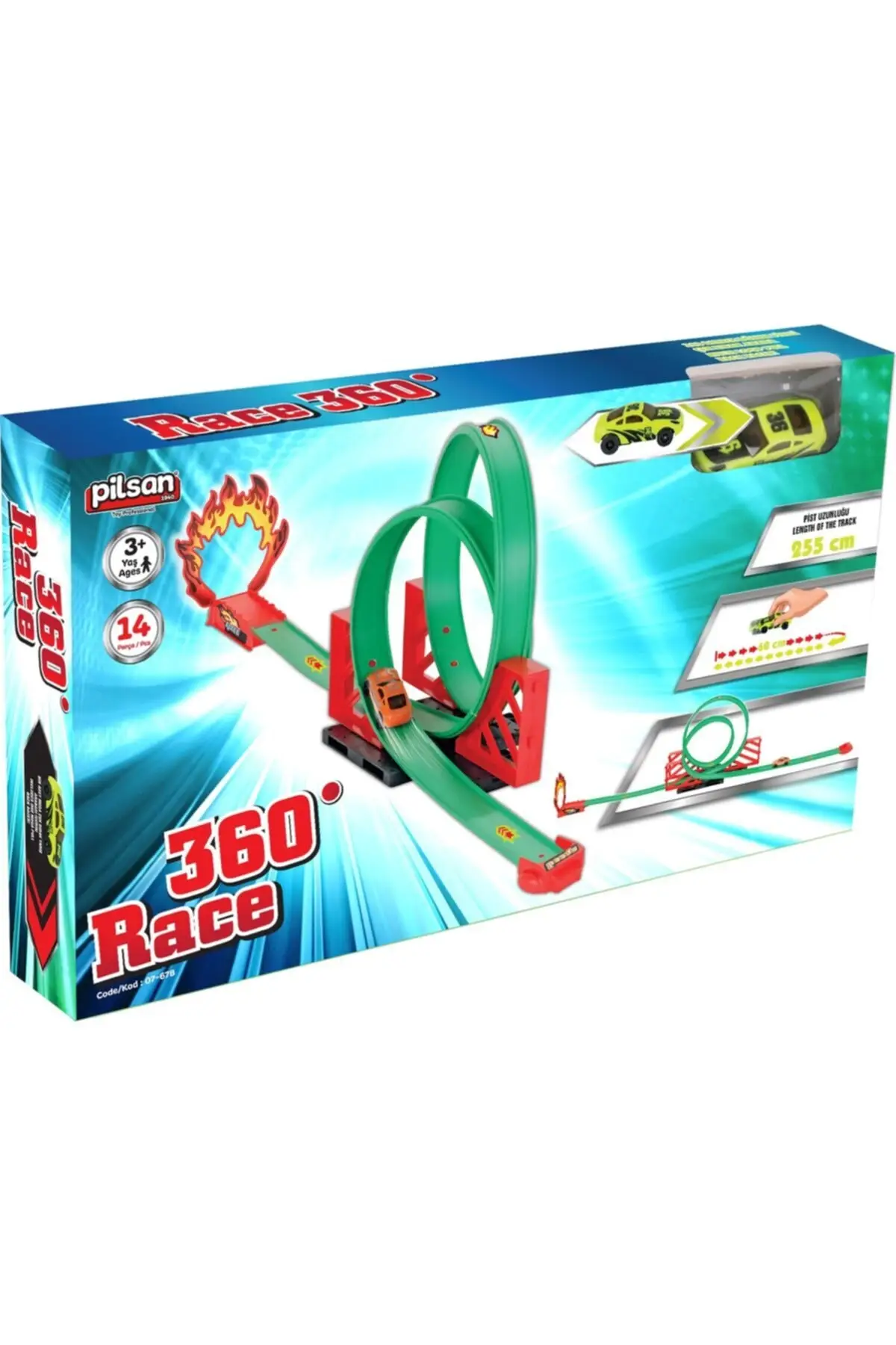 Rennen 360 auto racing gesetzt track