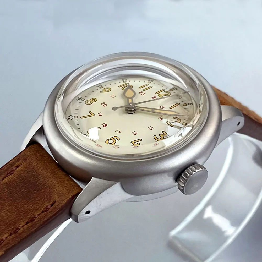 Tandorio العسكرية 36 مللي متر مزدوج الياقوت والكريستال والزجاج الأرقام العربية 200 متر مقاوم للماء NH35A التلقائي الميكانيكية الرجعية الساعات