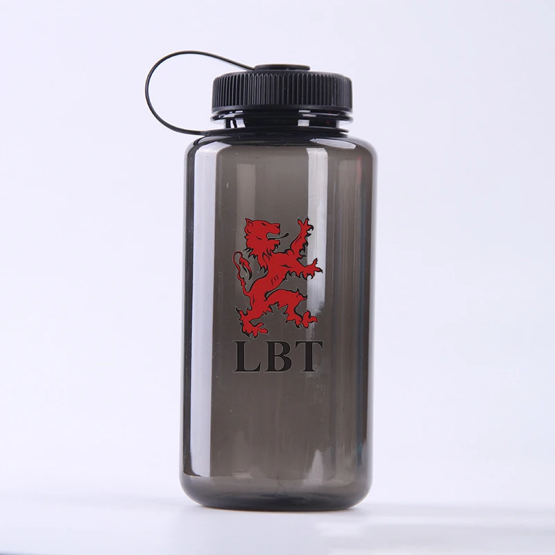 Taza práctica para exteriores, Material PP transparente, azul, gris, negro, LBT, León Rojo, deportes, Fitness, taza espacial, hervidor de agua, capacidad de 1000ml, 1 ud.