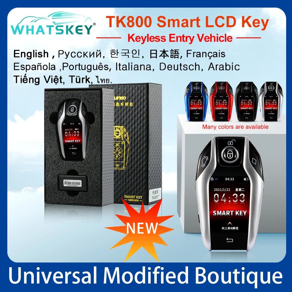 TK800 Smart Key Universal Modified Remote Car key LCD Screen Keyless Entry auto For BMW For Ford For Toyota For Audi for VW