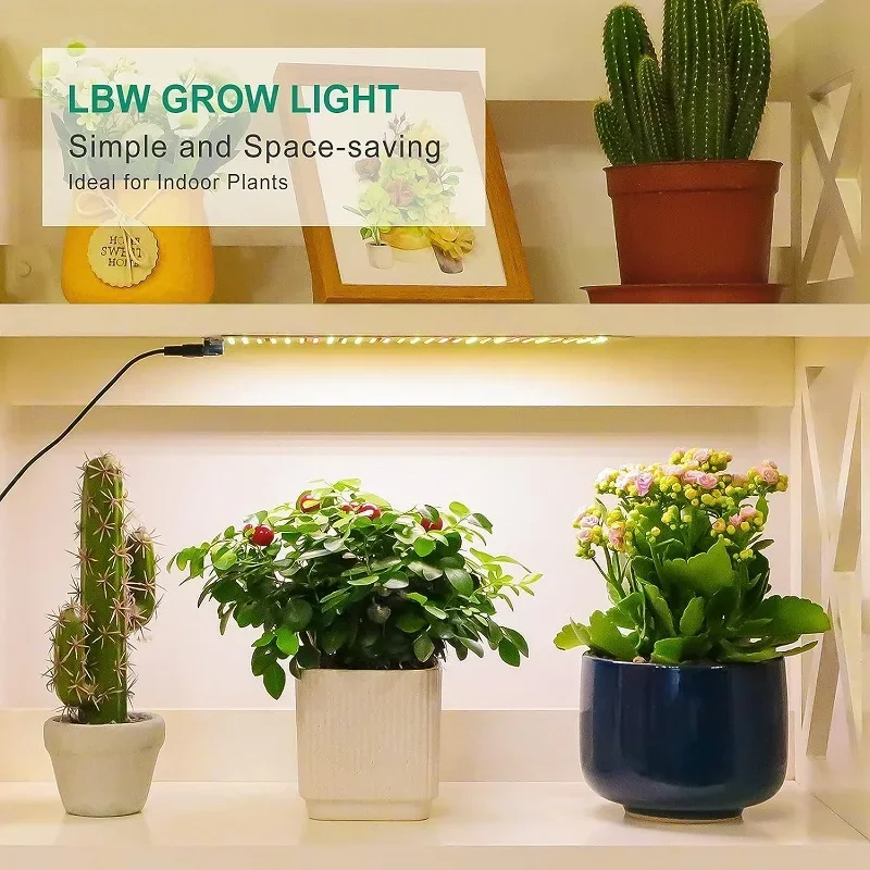 LED Grow Panel Light Full Spectrum Ultra-thin Under Cabinet Growing Lamp for Indoor Plants Rack 20W Plant Grow Lamp with Timer