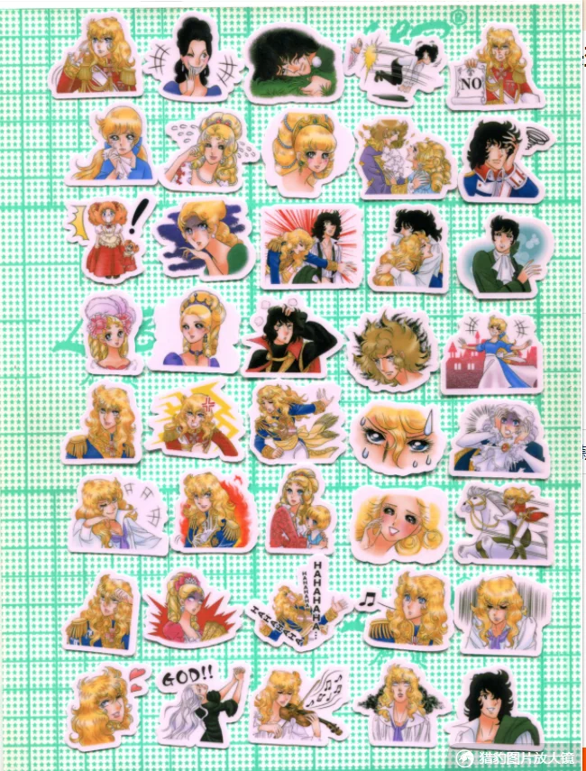 40PCS  the rose of versailles 3CM STICKER