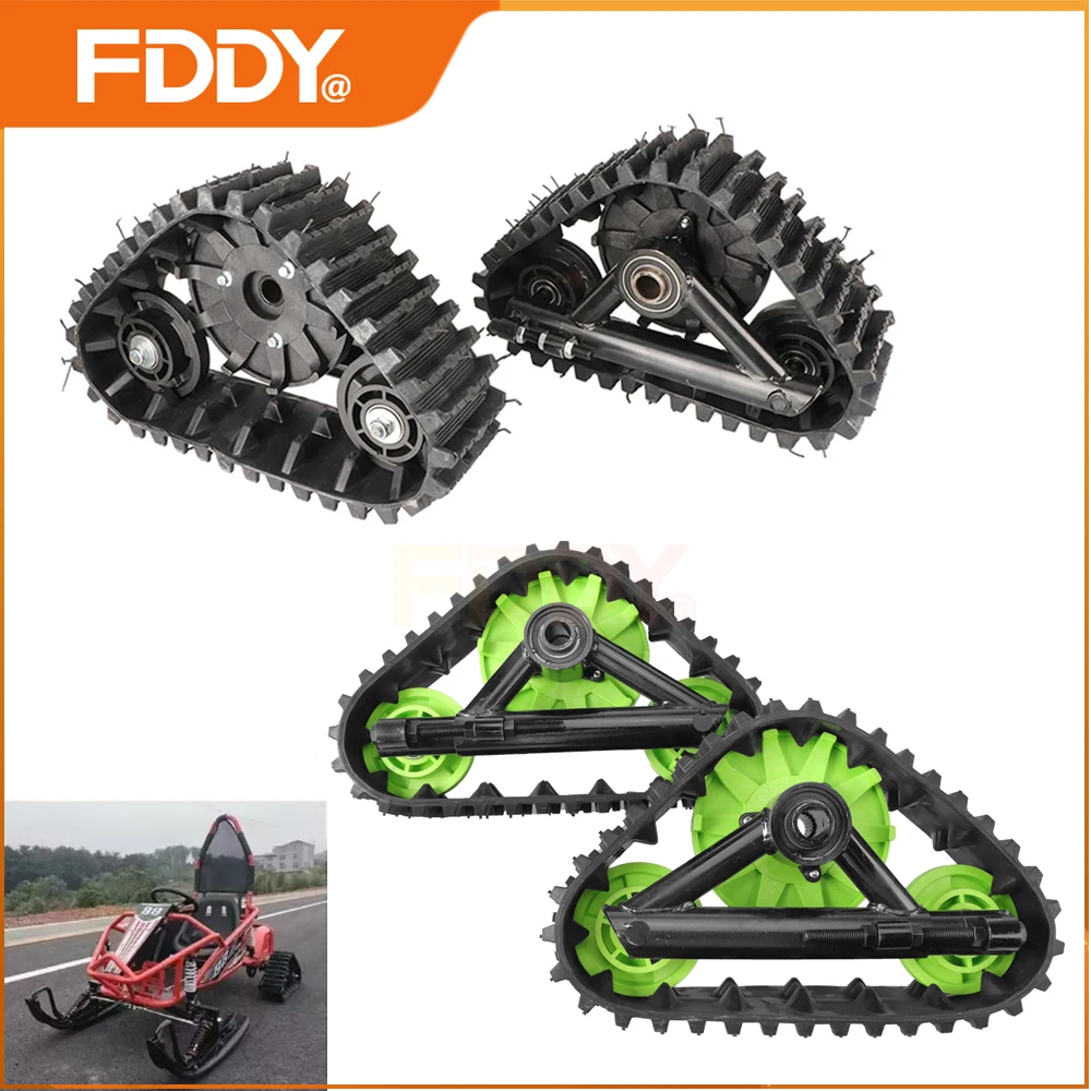 FDDY Snowmobile Rear Wheel Rubber Track Kit For Snow Sand Tracks Go Kart Winter Quad ATV UTV Buggy 23T Rear Axle