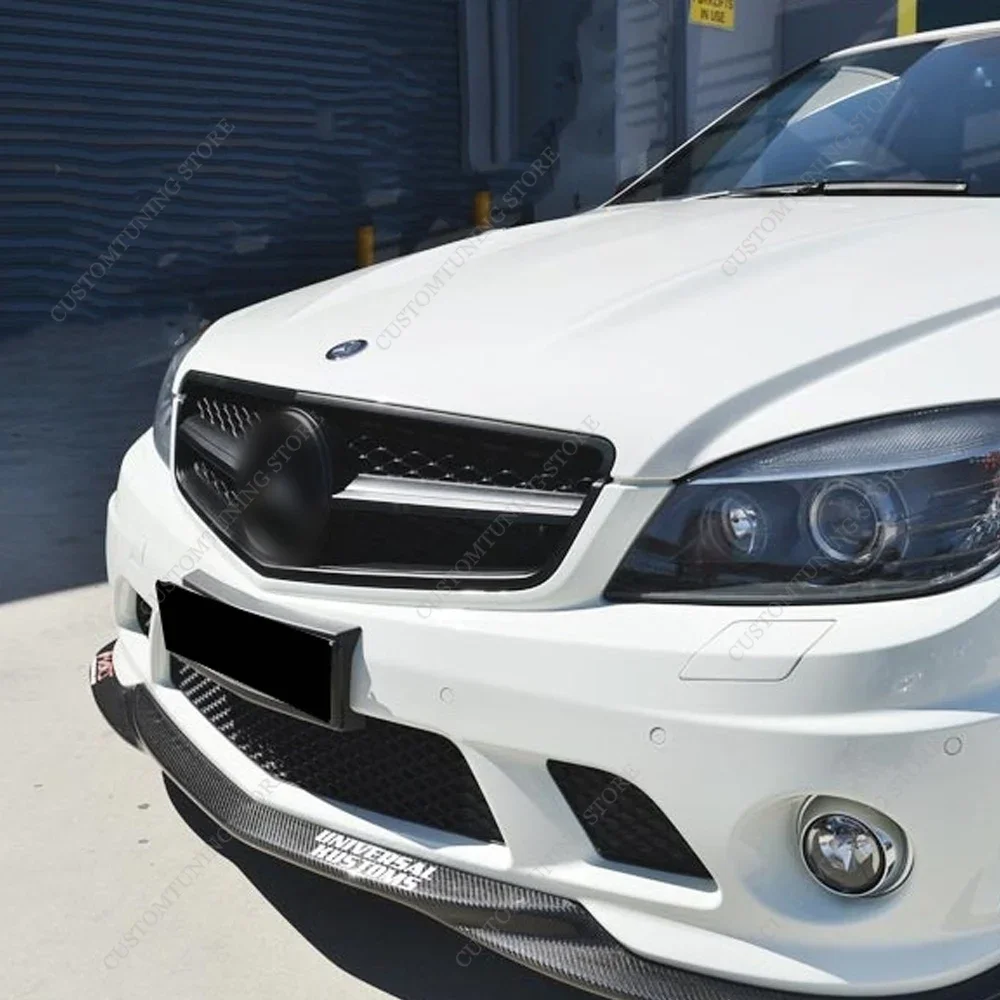 For Mercedes W204 Front Air Intake Grille C-Class C250 C230 C300 C350 2007-2014 Gloss Black Front Grille Bodykits Tuning