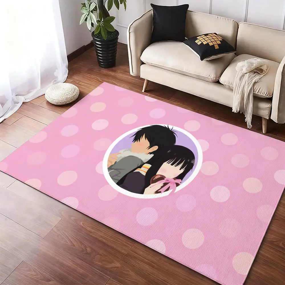 

K-Kimi Ni TodokeS Anime Floor Mat Soft Thickened Non-Slip Door Mat for Living Room Home Decor Flannel Rugs