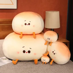 Cute Plush Steamed Bun Pillow Stuffed Bun Cartoon Bread Plush Food Pillow Cushion Kids Toys
