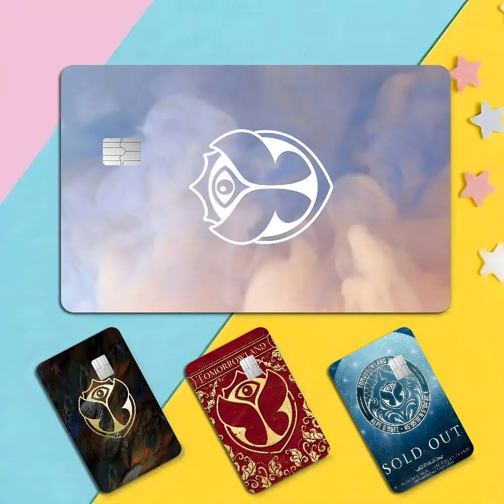 T-Tomorrowlands Music Logo 100% Hot Sale Amine Credit Debit Bank Card Bus Card Film Skin Sticker