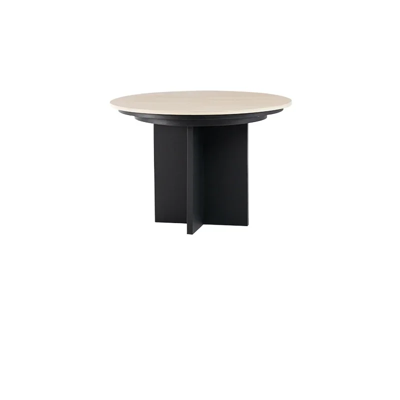

Travertine slate small apartment, foldable and stretchable, oval Japanese style, medieval household dining table