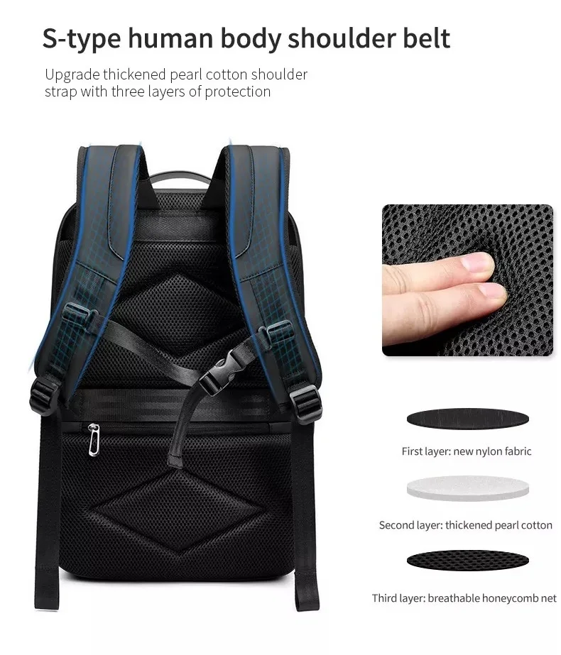 กระเป๋าเป้ธุรกิจผู้ชาย ML กันน้ำ กระเป๋าใส่แล็ปท็อป กระเป๋าเดินทางผู้ชาย กระเป๋าสะพายไหล่เท่ๆ สำหรับผู้ชาย