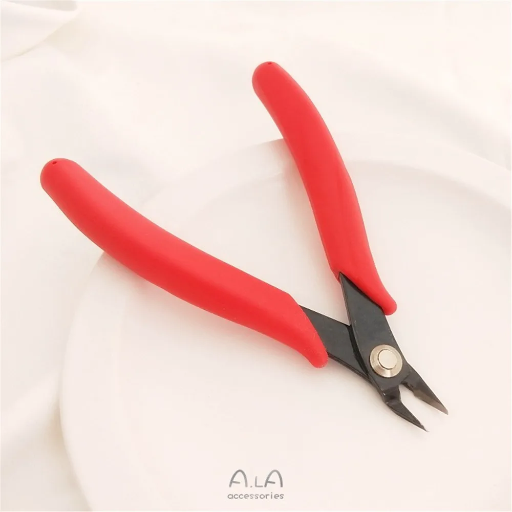 Handmade Jewelry Pliers Headgear Diagonal Pliers Pointed Nose Pliers Mini Palm Pliers Pliers DIY Bead Winding Tool