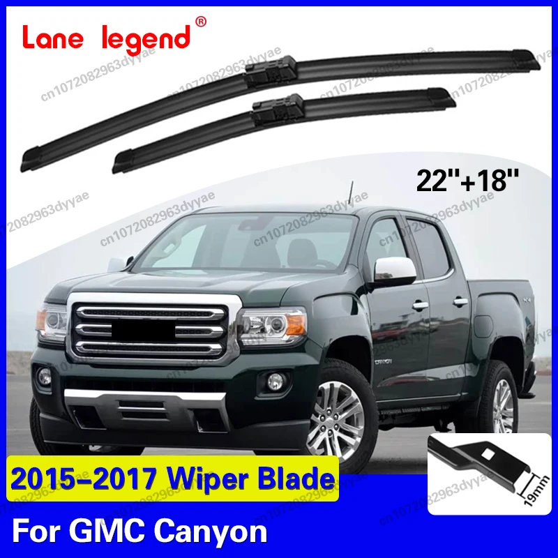 

Wiper Front Wiper Blades For GMC Canyon 2015 2016 2017 Windshield Windscreen Window Rain Brush 22"+18" Car Accessories