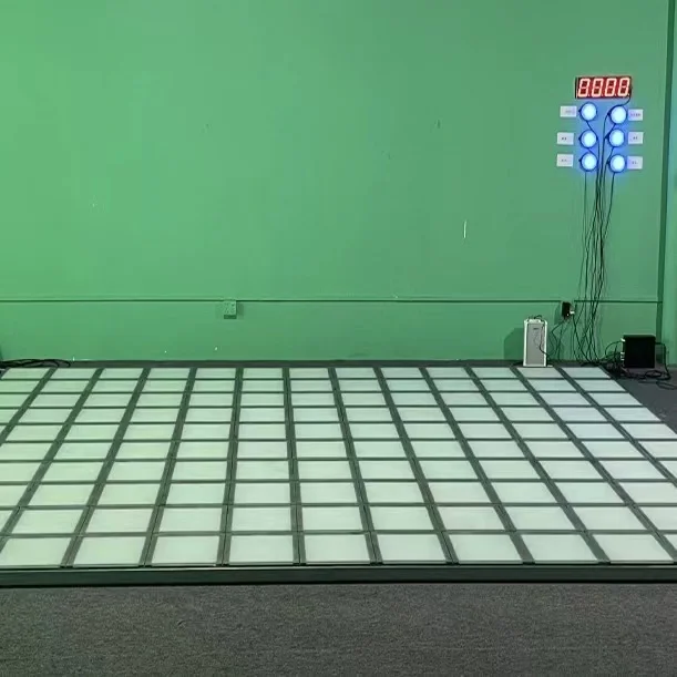 Jump Lattice Game Night Club 3d Jump Game Interactive Led Colorful Video Dance Floor Light Sensitive Led Mirror Dance Floor