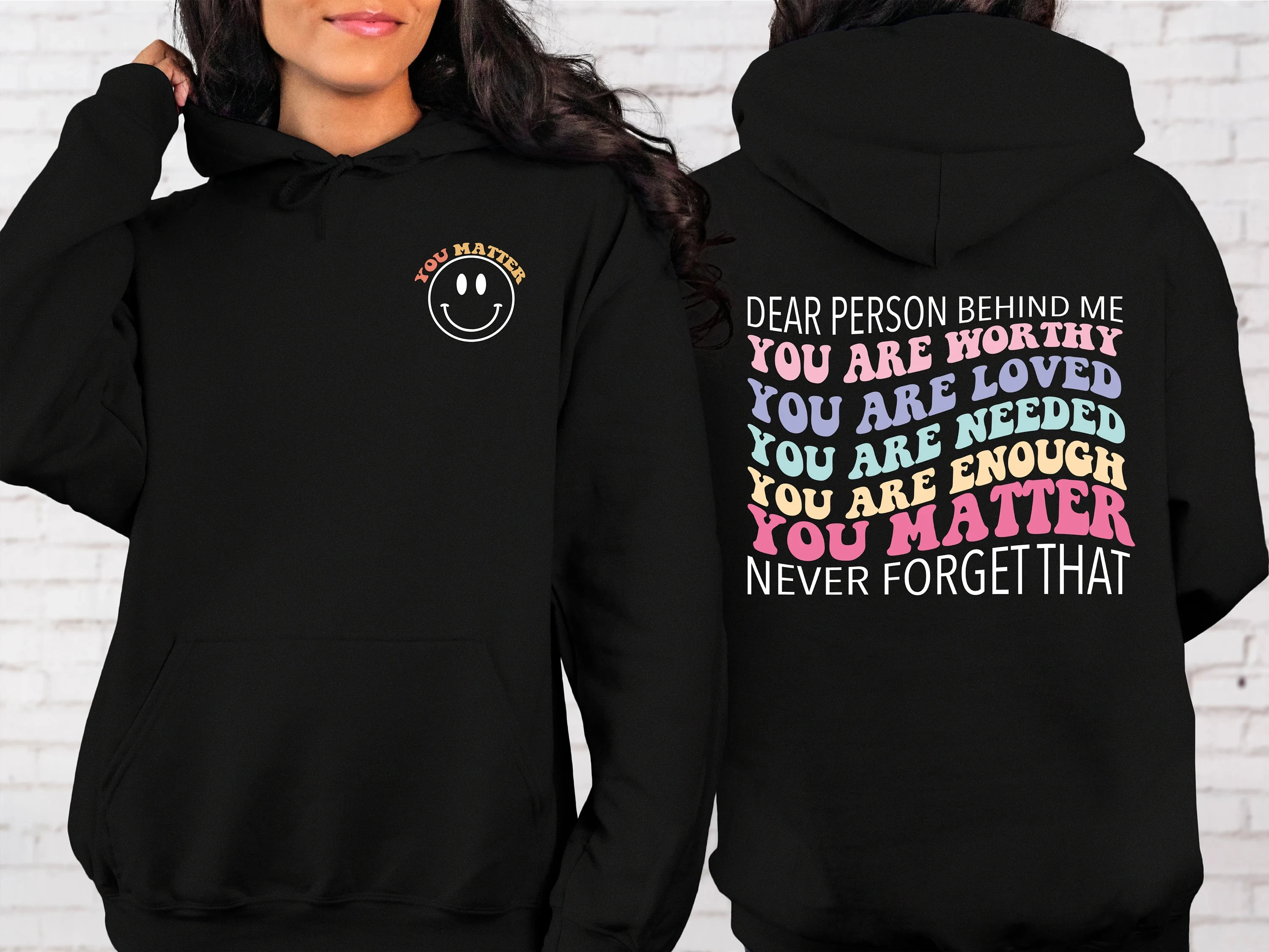 

Dear Person Behind Me Hoodie for Women Long Sleeve Sweatshirt Pullover Unisex Fashion Autumn and Winter Clothing Y2k Tops
