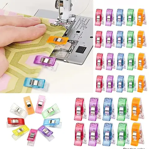 60PCS 바느질 클립 다채로운 클립 다목적 플라스틱 공예 크로 셰 뜨개질 뜨개질 안전 의류 클립 컬러 바인딩 클립 종이