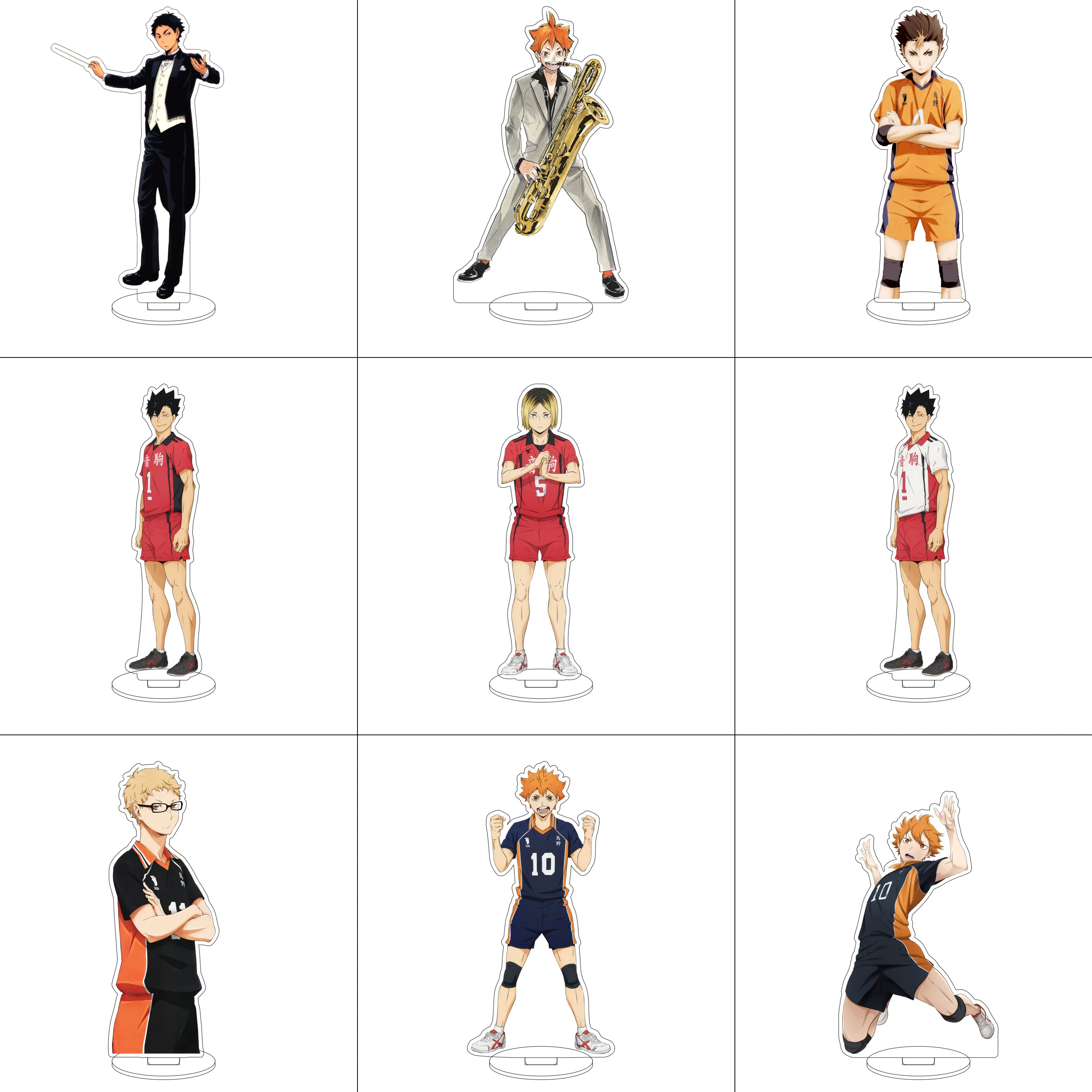 16CM Anime Cosplay acrílico soporte adornos sugawara koushi Asahi Azumane Ryunosuke Tanaka figura soporte regalos de Halloween