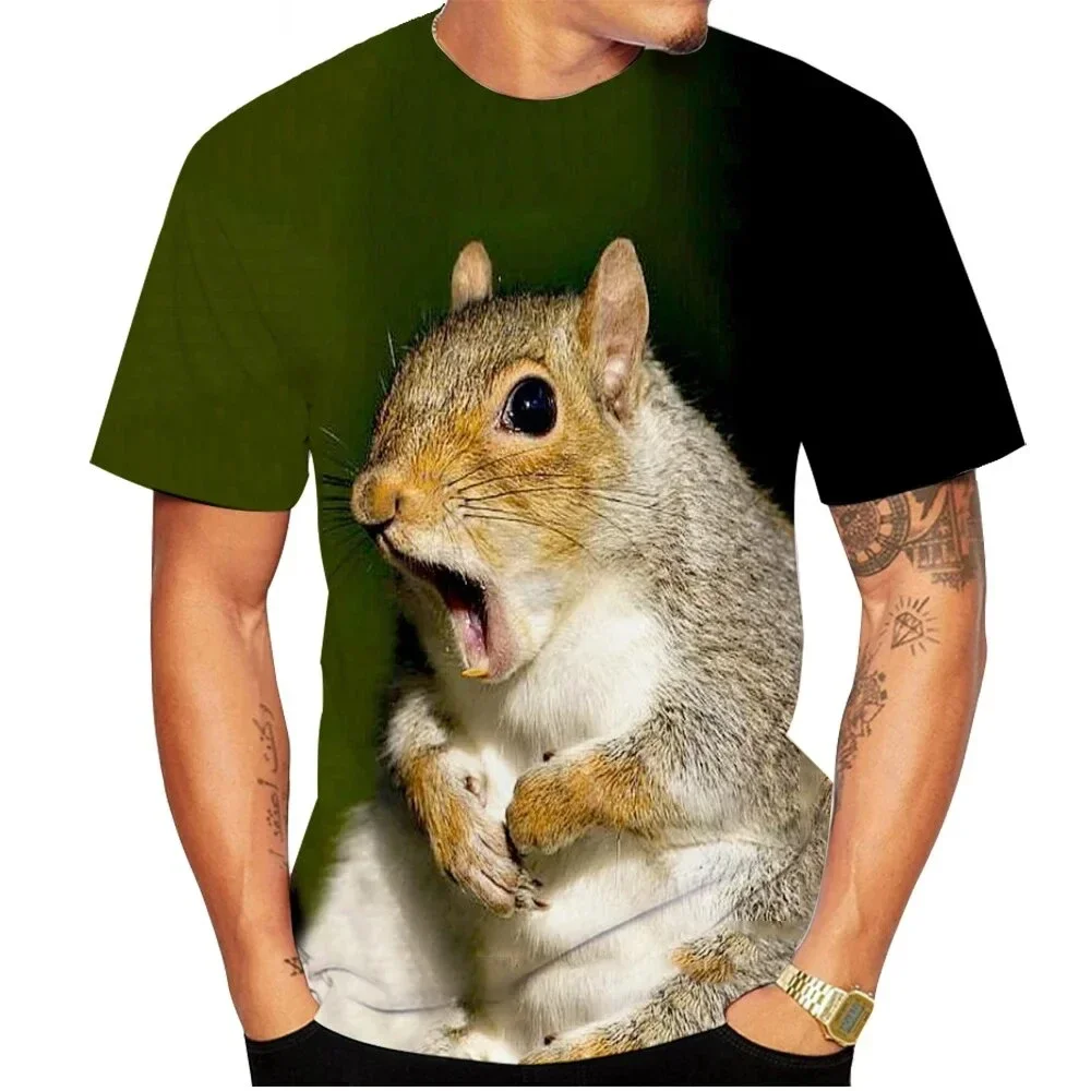 

Fashion Summer Fun Squirrel 3D Printed T-Shirt Streetwear Men Casual O Neck T-Shirt T-Shirt Tops Clothing