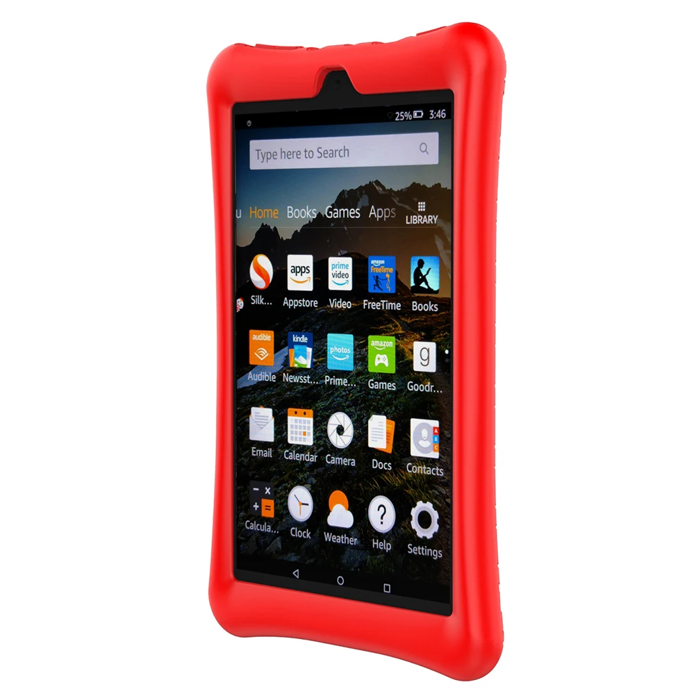 

1pc Silicone Case Protective Vibrant Color Stylish For Fire Hd8 2016 2017 Fire Hd8 2017 Cover Tablet Shell Cover