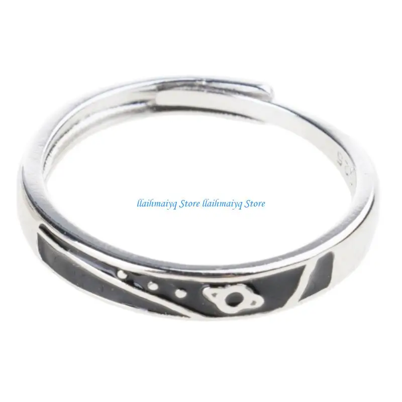 

573B 2x/Set Creative for Saturn Planet and Stars Lover Ring Universe Knuck