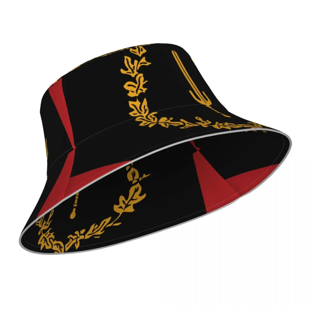 Black American Heritage Flag Reflective Bucket Hat Summer Hats Fisherman Hat Foldable Women Men Sunscreen Shade Caps