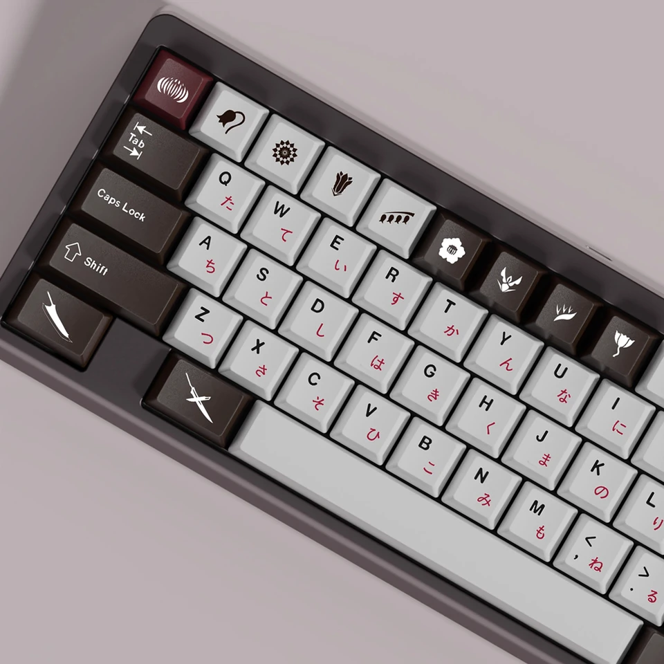 1 Set Bleach Keycaps PBT Dye Subbed Key Caps For 61 64 68 84 96