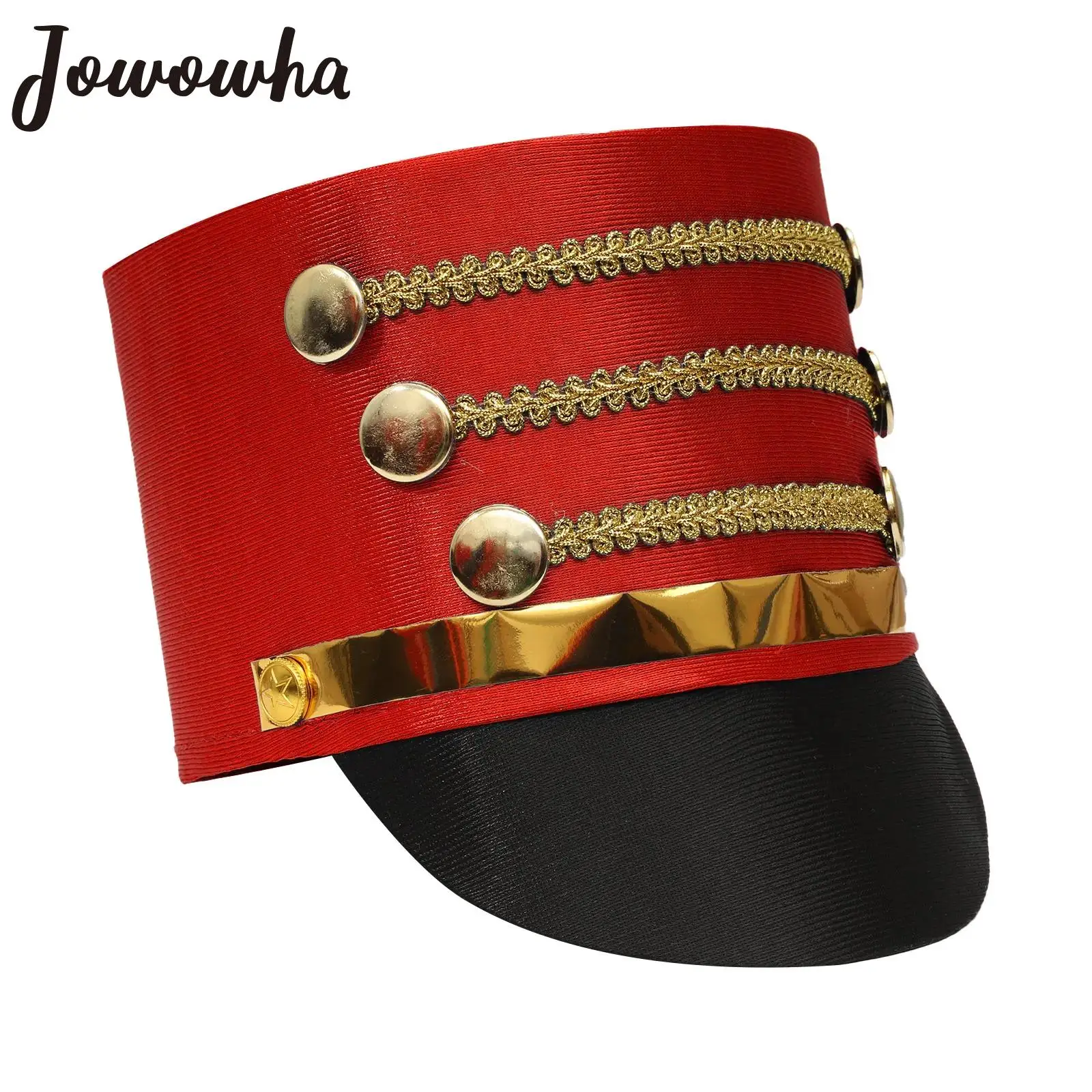 Children Majorette Master Soldier Honor Guard Costume Accessory Marching Band Hat Props for Halloween Themed Party Masquerade