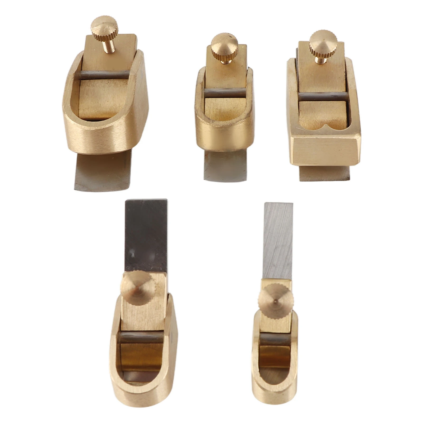 5Pcs Violin Thumb Planers 8 10 12 14 16 18mm Brass Miniature Violin Woodworking Thumb Planer Set