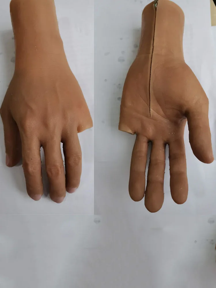 Silicone Prosthetic Hand Finger Stall Disabled Prosthetic Hand Limb Simulation Custom Hand Skin Arm a Prosthesis Mechanical