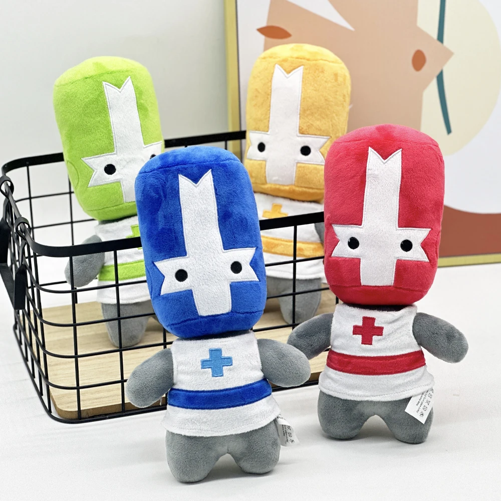 

Castle Crashers Inspired Knight Plush Toys - Colorful Stuffed Dolls for Fans and Collectors