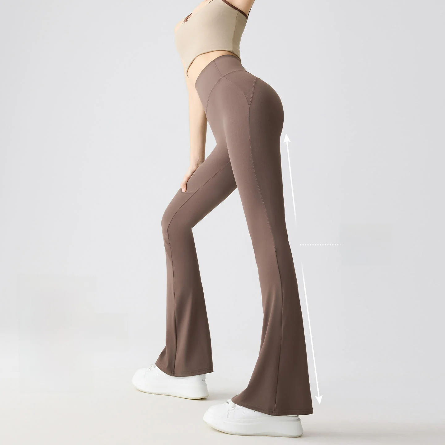 Hohe Taille Yoga Hosen frauen Sommer Dünne Sle Abnehmen Weiß Ausgestelltes Hosen Lange Hosen Bauch Kontrolle Oberbekleidung Bot