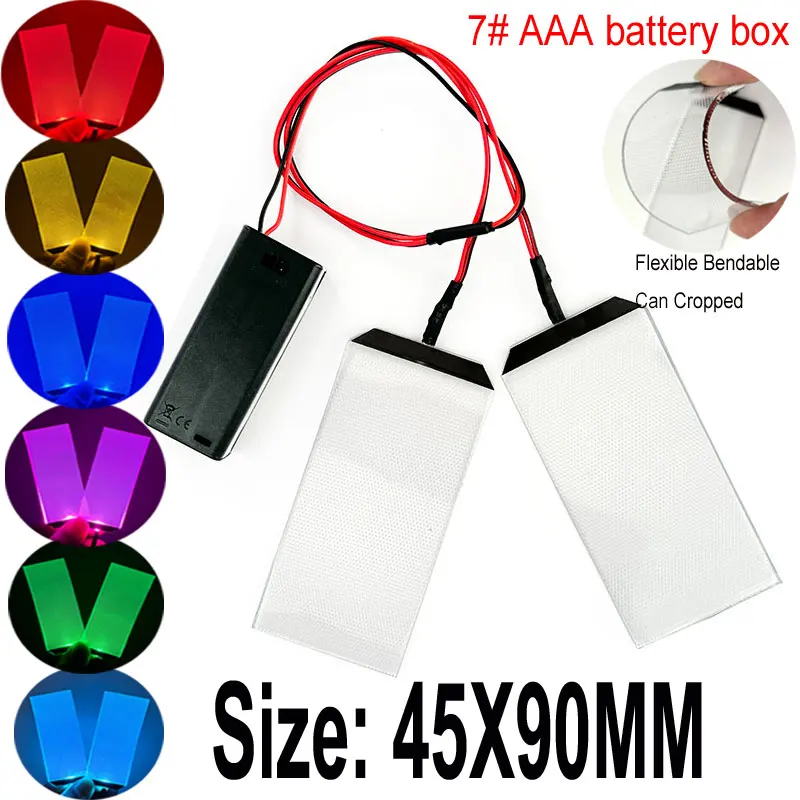 45X90MM Bendable Flexible Led Light Eyes Cosplay Kits for DIy Helmet Mask Eye Lights Modified Props Can Cropped AAA Battery Box