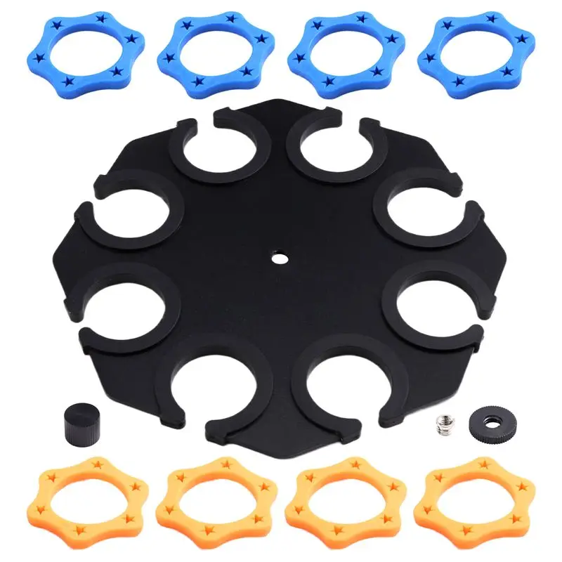 B04B-Multi Mic Holder For Wired And Wireless Mics, Organizes Up To 8 Mics, Black
