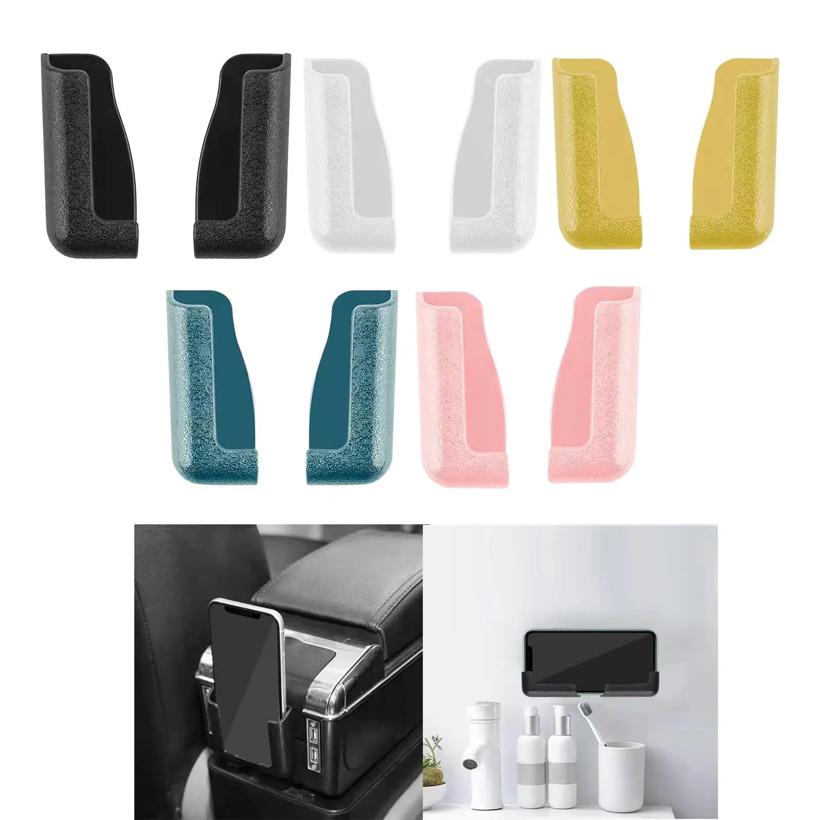 1쌍 트럭 자동차 접착식 휴대폰 홀더 대시보드 마운트 조절 가능 편리함