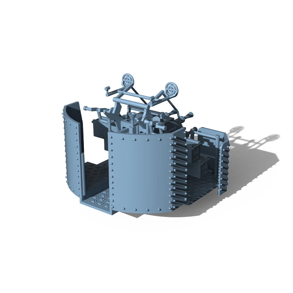 

Yao's Studio LY018A 1/144 1/200 1/350 1/700 Model Upgrade Parts British Navy 2pdr Pompom Gun Flat angle With Shield