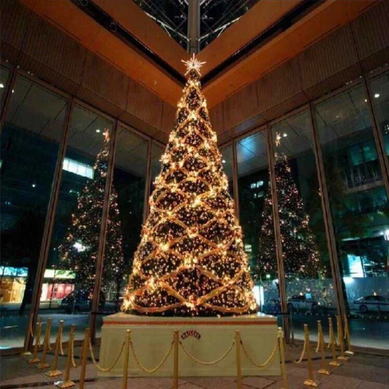 Customized 4 M big shopping centre Christmas tree with lights and decoration