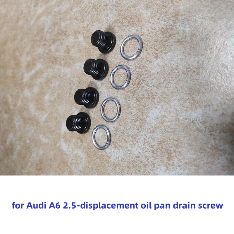 

4Pcs For Audi A6 2.5-displacement Oil Pan Drain Screw And Gasket Automobiles Parts Accessories Car Stuff Auto Repair Mechanic