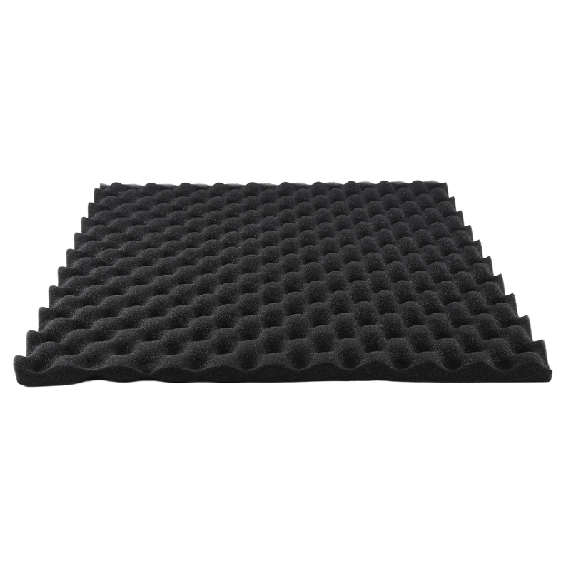 12 Pack 1.2Inch X 20Inch X 20Inch Acoustic Foam Fit For Home & Pro Studios Black