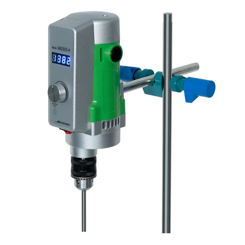 AM200S-H 30L High Speed Digital Display Laboratory Cream Liquid Overhead Mechanical Mixer Mixing Stirrer with Fan Blade Agitator
