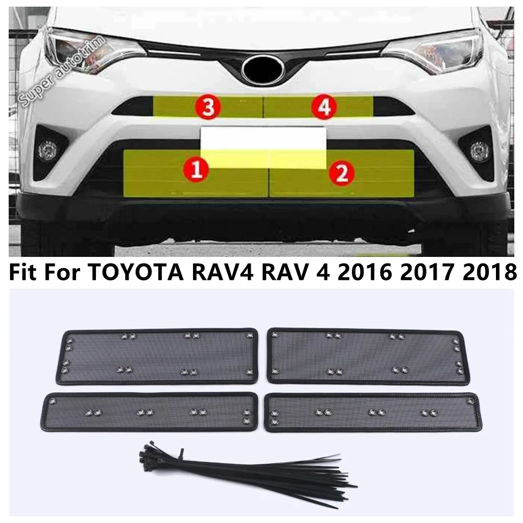 

Front Grille Insect Screening Mesh Insert Net Dust Auto Exterior Refit Kit Accessories Fit For TOYOTA RAV4 RAV 4 2016 2017 2018