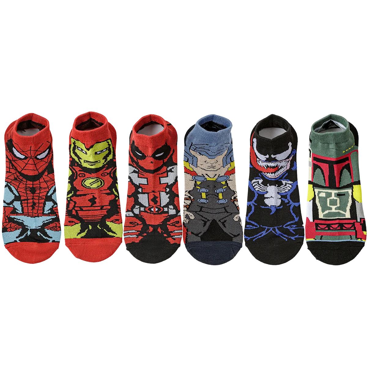 5/10 Pairs Avengers Cartoon Socks Men Women Hip Hop Street Fashion Funny Casual Crew Socks