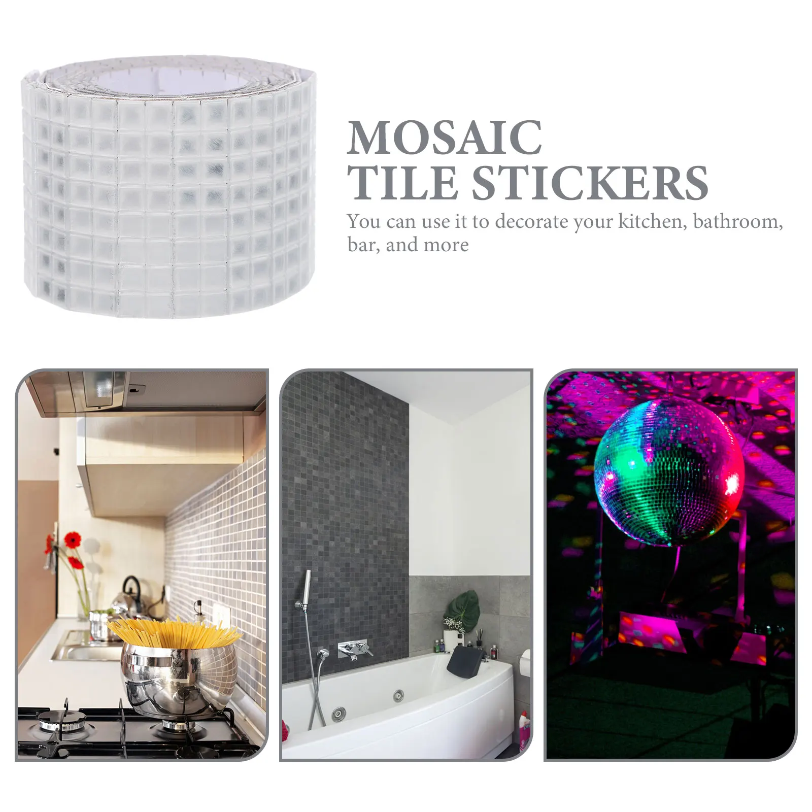 

Acrylic Mirror Decor Stickers Silver Tiles Adhesive Home Kitchen Bathroom Wall Decals Waterproof Craft Patches Easy Use