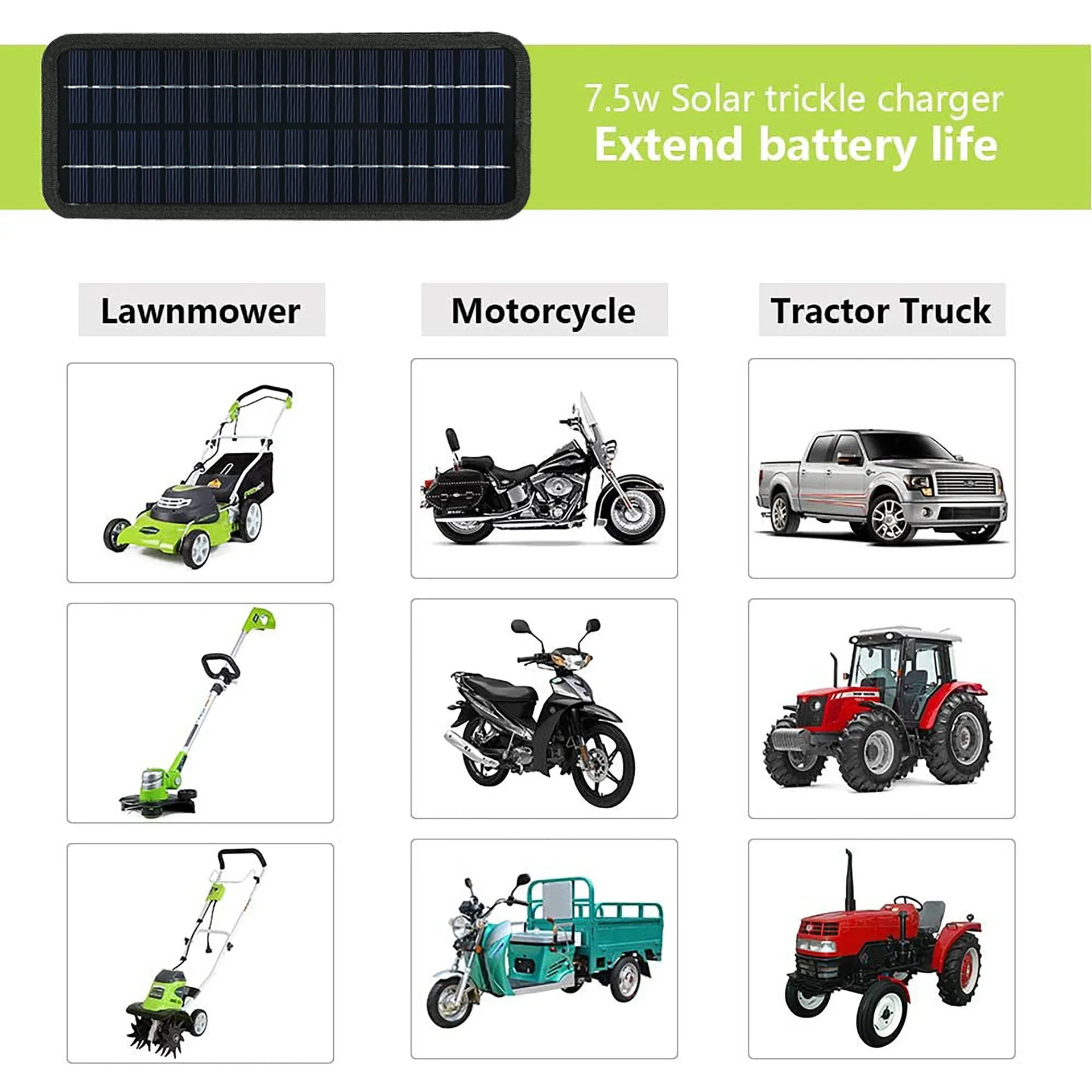 Cargador de Panel Solar con salida de CC de 20W y 18V, utilizado para coches/Camping/exteriores con enchufe de encendedor de cigarrillos/Clip de cocodrilo de carga de batería