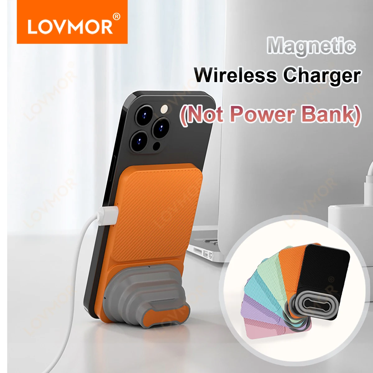 Wireless Charger Magnetic Wireless Charging Stand for MagSafe iPhone 15/14/13/12 Pro Max/Pro/Mini Magnetic Desktop Phones Stand