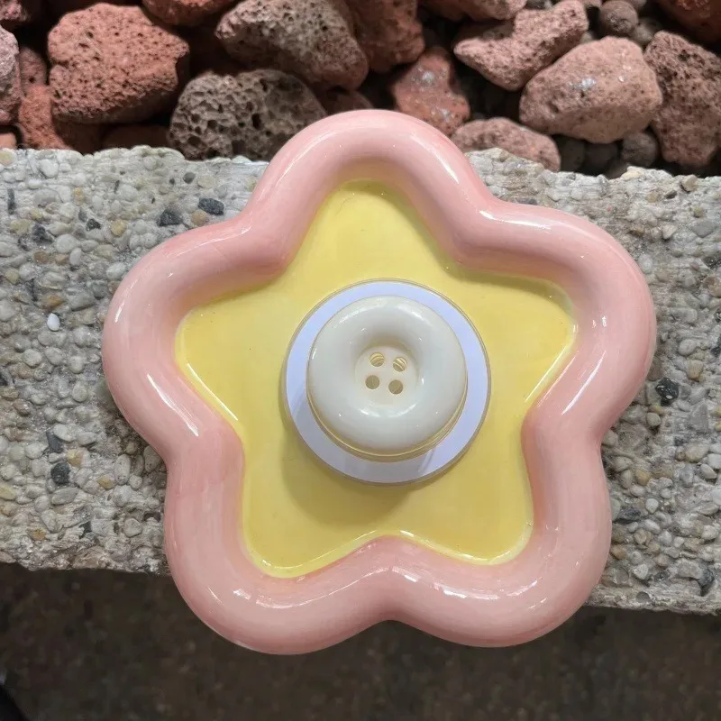 Magnetischer Handyhalter für MagSafe, süßer koreanischer Handyhalter mit Knopf in Bonbonfarben, transparent, einziehbar, kreativer Tischständer – Detail 11