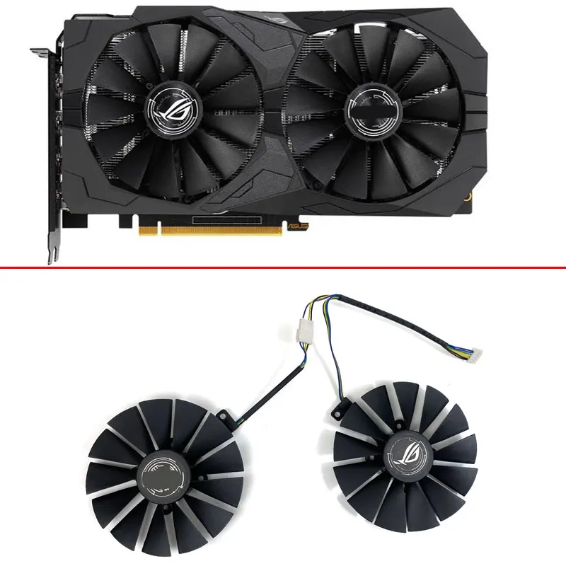 

Cooling Fan T129215SM 95mm 4pin Cooler Fan For ASUS STRIX RX 470 580 570 GTX 1050Ti 1070Ti 1080Ti Gaming gpu Video Card Fan