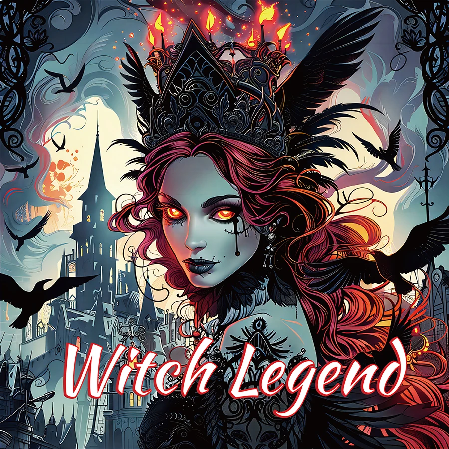 1pc  Witch Legend Coloring Book 20 Page Adult Picture Book For Relieve Stress Kill Time Graffiti Painting Drawing Art Gift
