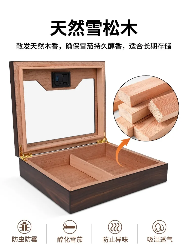 Cedar wood cigar moisturizing storage box, tobacco product humidification box, cigar maintenance cabinet (excluding cigars)