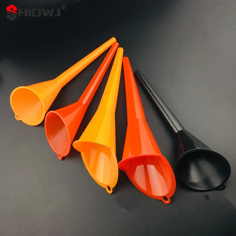 Car Long Stem Funnel Gasoline Oil Fuel Filling Tools Anti-splash Plastic Oil Funnel Motorcycle Refueling Tools Auto Accessories