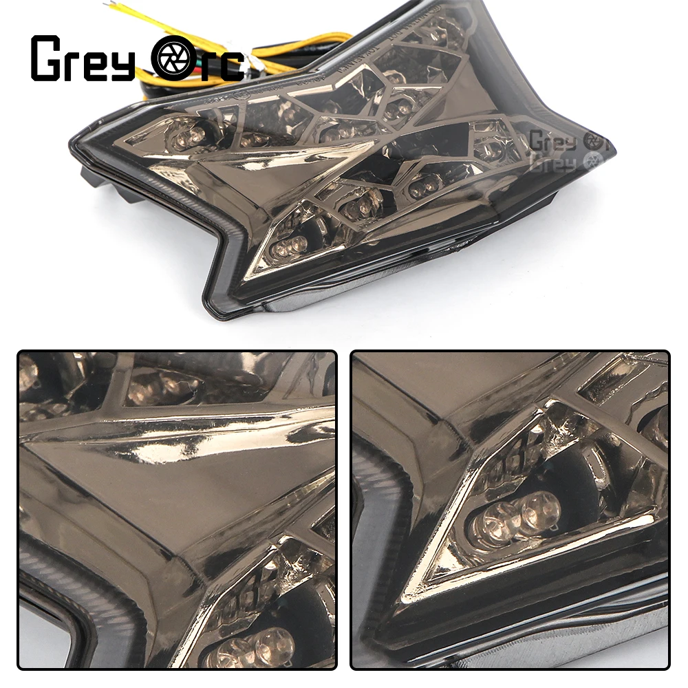 Moto LED Taillight Brake Stop Tail Light Integrated Frosting Turn Signal Lamp For Kawasaki Ninja 650 Z650 Z900 2017-2023