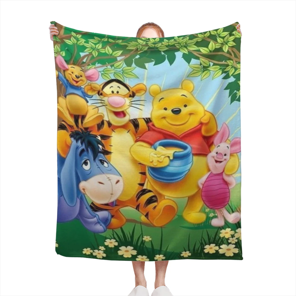 

Winnie The Pooh And The Wind Blows Blanket Sofa Bedroom Bed Home Office Nap Blanket Car Travel Picnic Blankets Gift